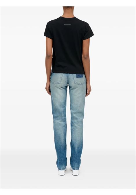 t-shirt signature donna nera MM6 MAISON MARGIELA | S62GD0216 M20048900